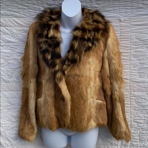 Vintage 100% Genuine Rabbit fur made in korea Coat / Jacket Size -S